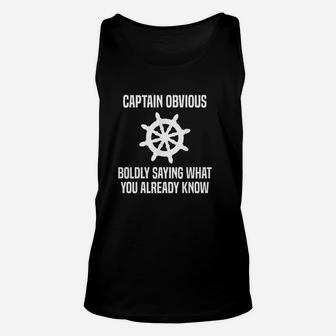 Captain Obvious Boldly Saying What You Already Know Unisex Tank Top - Seseable