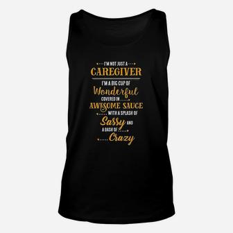 Caregiver Big Cup Of Awesome Sassy Classy Crazy Cool Inked Unisex Tank Top - Seseable