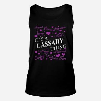 Cassady Shirts - It's A Cassady Thing Name Shirts Unisex Tank Top - Seseable