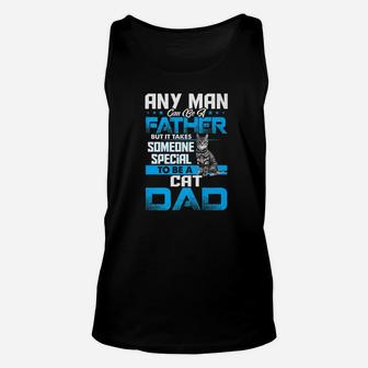 Cat Dad Animal Lovers Fathers Day Gif Unisex Tank Top - Seseable