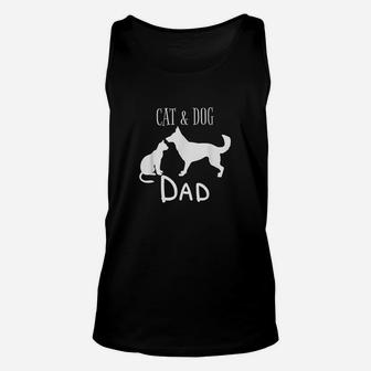 Cat Dog Dad Owner Cute Father Daddy Pet Animal Papa Gift Unisex Tank Top - Seseable