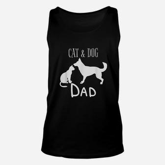 Cat Dog Dad Owner Cute Father Daddy Pet Animal Papa Unisex Tank Top - Seseable