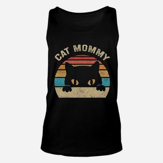 Cat Mommy Vintage Retro Black Cats Unisex Tank Top - Seseable