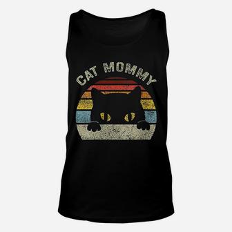 Cat Mommy Women Vintage Retro Black Cats Mom Mothers Day Unisex Tank Top - Seseable