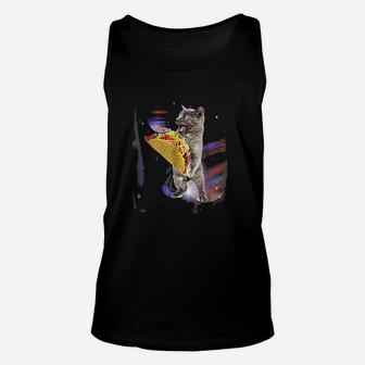 Cat Taco In Space Funny Cat And Taco Lovers Unisex Tank Top - Seseable