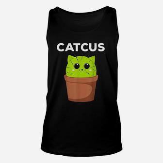 Catcus Funny Cat Pun Gift For Cat Moms Unisex Tank Top - Seseable