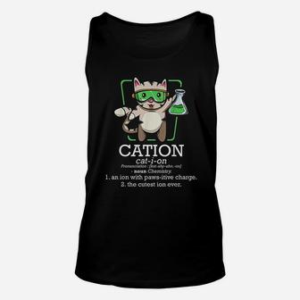 Cation Cute Science Cat Pawsitive Element Chemistry Teacher Unisex Tank Top - Seseable