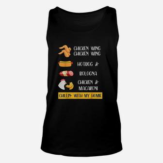 Chicken Wing Chicken Wing Hotdog And Bologna Unisex Tank Top - Seseable