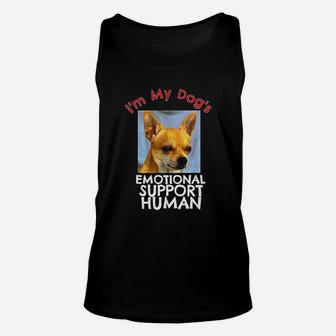 Chihuahua Dog Emotional Support Human Funny Unisex Tank Top - Seseable