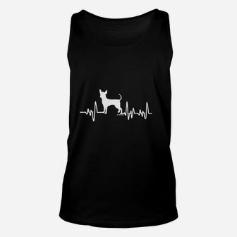 Chihuahua Gifts Dog Lover Heartbeat Chihuahua Unisex Tank Top - Seseable