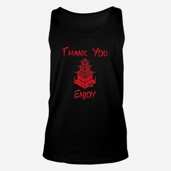 Chinese Take Out Food Costume Thank You Enjoy Unisex Tank Top - Seseable