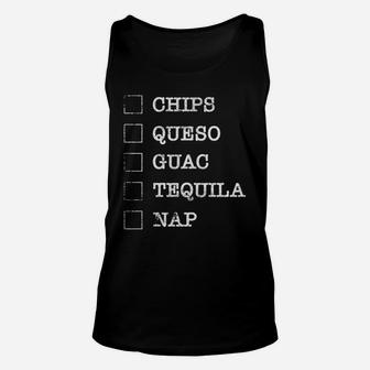 Chips Queso Guac Tequila Nap T-shirt Unisex Tank Top - Seseable