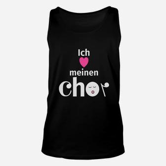 Chorliebe Unisex TankTop mit Herz & Notenschlüssel, Schwarz - Seseable