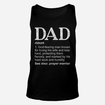 Christian Dad Definition Fathers Day Funny Unisex Tank Top - Seseable