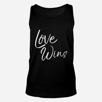 Christian Quote Gift For Women Cute Love Wins Unisex Tank Top - Seseable