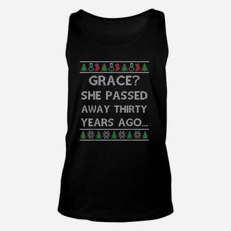 Christmas Grace She Passed Away Thirty Years Ago Vacation Unisex Tank Top - Seseable