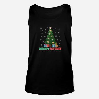 Christmas Meowy Catmas Cat Kitty Tree Shirt Unisex Tank Top - Seseable