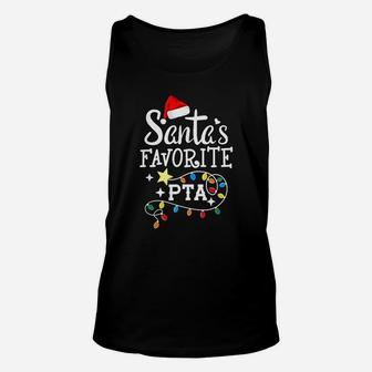 Christmas Physical Therapist Assistant Santas Favorite Pta Unisex Tank Top - Seseable