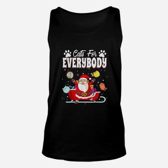 Christmas - Santa Claus Cats For Everybody Unisex Tank Top - Seseable