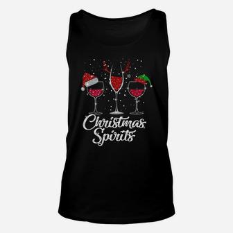 Christmas Spirits Wine Funny Christmas Gifts Unisex Tank Top - Seseable