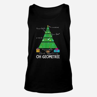 Christmas Tree Geometree Geometry Funny Math Teacher Unisex Tank Top | Seseable UK