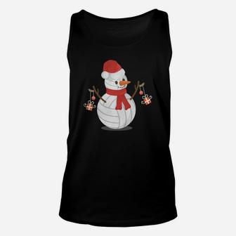 Christmas Volleyball Shirt Volleybal Snowman Christmas Unisex Tank Top - Seseable