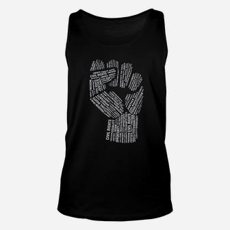 Civil Rights Equality Freedom Justice Fist Unisex Tank Top - Seseable