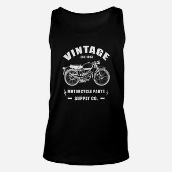 Classic Bike Motorcycle Mechanic Vintage Biker Parts T-shirt Unisex Tank Top - Seseable