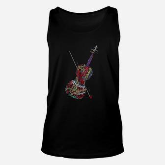 Classical Music Composers Violin Word Art Unisex Tank Top - Seseable