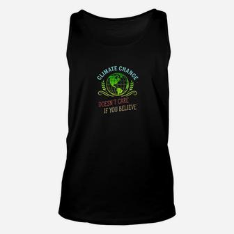 Climate Change Believe The Science Earth Day Unisex Tank Top - Seseable