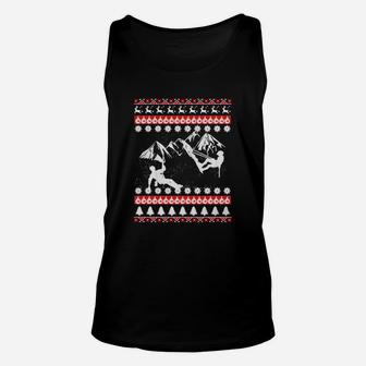 Climbing Ugly Christmas Sweaters Unisex Tank Top - Seseable