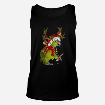 Cockatoo Parrot Bird Reindeer Christmas Light Ornament T-shirt Unisex Tank Top - Seseable