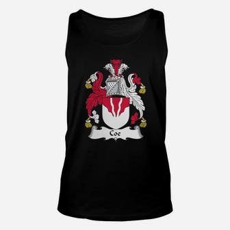 Coe Family Crest / Coat Of Arms British Family Crests Unisex Tank Top - Seseable