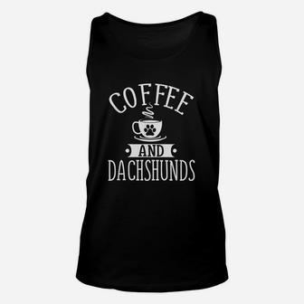Coffee And Dachshund Coffee And Dachshund Lover Unisex Tank Top - Seseable