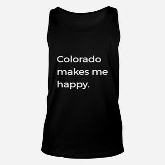 Colorado Makes Me Happy Tshirt Native Co State Pride Tee Unisex Tank Top - Seseable