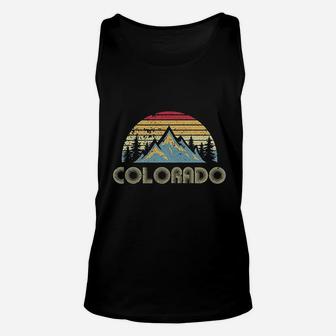 Colorado Retro Vintage Mountains Nature Hiking Unisex Tank Top | Seseable UK