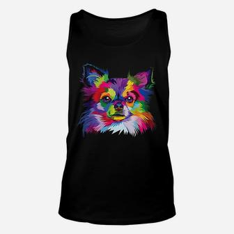 Colorful Chihuahua Cute Artistic Geometric Dog Owner Gift Unisex Tank Top - Seseable