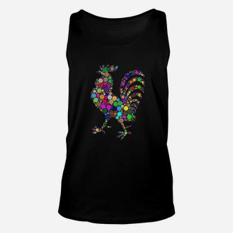 Colorful Chinese Zodiac Animal Symbol Rooster Unisex Tank Top - Seseable