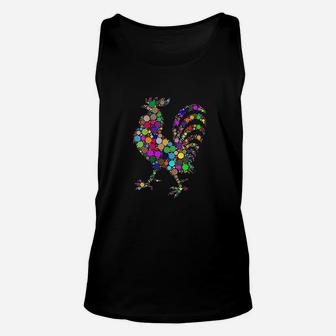 Colorful Chinese Zodiac Animal Symbol Rooster Unisex Tank Top - Seseable