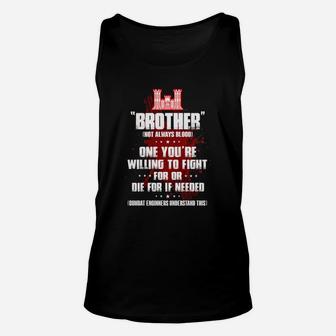 Combat Engineers Brother Not Always Blood Unisex Tank Top - Seseable