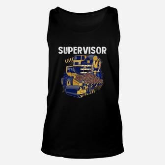 Construction Supervisor Safety T-shirt Road Highway Workers Unisex Tank Top - Seseable