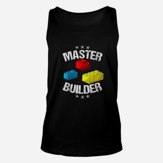 Cool Master Builder Funny Building Blocks Gift Unisex Tank Top | Seseable UK