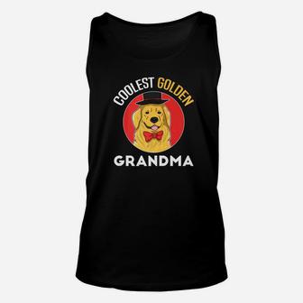Coolest Golden Grandma Golden Retriever Dog Puppy Unisex Tank Top - Seseable
