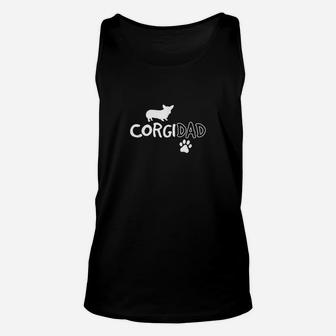 Corgi Dad Funny Cute Dog Pet Owner Adopt Rescue Gift Unisex Tank Top - Seseable