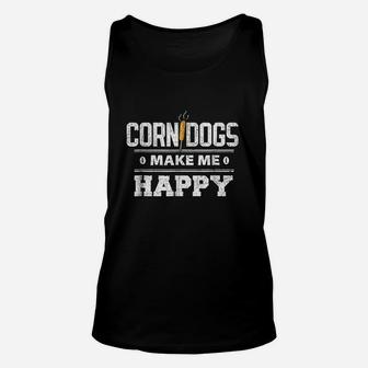 Corn Dogs Make Me Happy Love Corn Dogs Unisex Tank Top - Seseable