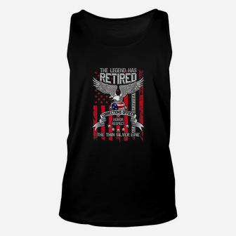 Correctional Officer Retirement Silver Line Corrections Gift Unisex Tank Top - Seseable
