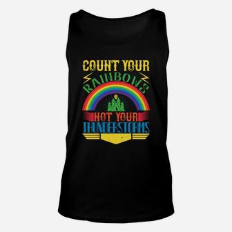 Count Your Rainbows Not Your Thunderstorms Unisex Tank Top