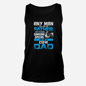 Cow Dad Animal Lovers Fathers Day Gif Unisex Tank Top - Seseable
