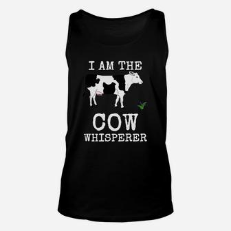 Cow Whisperer Shirt Dairy Farmer Cattle Lover Rancher Gift Unisex Tank Top - Seseable