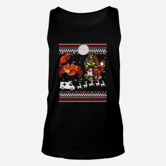 Crab Ugly Christmas Sweater,crab Christmas Day,crab Christmas Eve,crab Noel Unisex Tank Top - Seseable